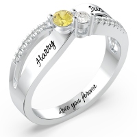 Infinity Promise Ring with Accents