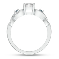 Heart in Heart Gemstone Promise Ring