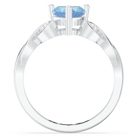 Engraved Heart Stone Infinity Ring