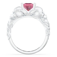 Couple Skull Solitaire Promise Ring