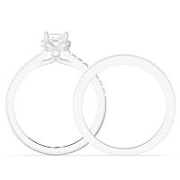 Engraved Receptacle Setting Style Bridal Sets