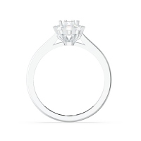 Moissanite Flower Engagement Ring