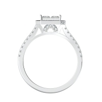 Princess Cluster Engagement Ring