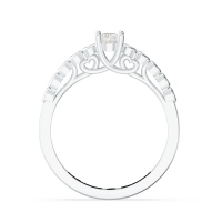 Oval Gemstone Cathedral Engagement Ring