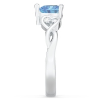 Engraved Heart Stone Infinity Ring