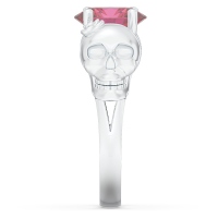 Skull Oval Stone Promise Ring 