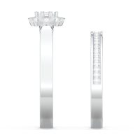 Aurora Round Cluster Bridal Sets