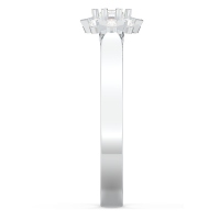 Moissanite Flower Engagement Ring