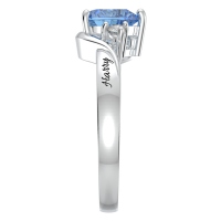 Engraved Heart Stone Promise Name Ring